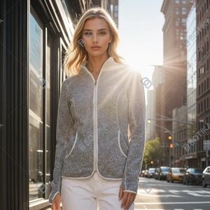 The North Face XS full zip up fleece y2k fall coat shacket hoodie cottagecore